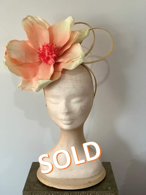 Apricot Bloom Fascinator 